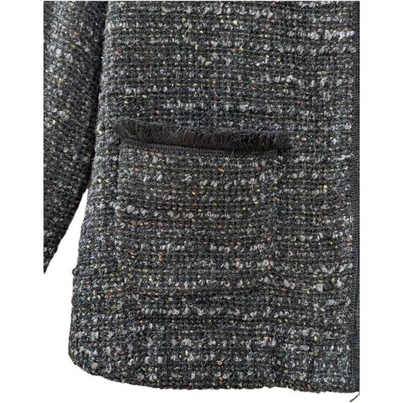 Vanessa Bruno LATVIA Women's Charcoal Grey Tweed Jacket Size 38 - Picture 9 of 12